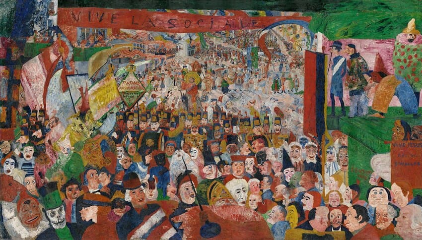 Entrada de Cristo en Bruselas en 1889 de James Ensor